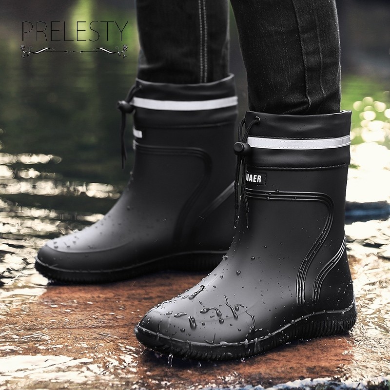 Jual COD Import Waterproof Murah Sepatu Sawah Pria Boot Tinggi Panjang ...