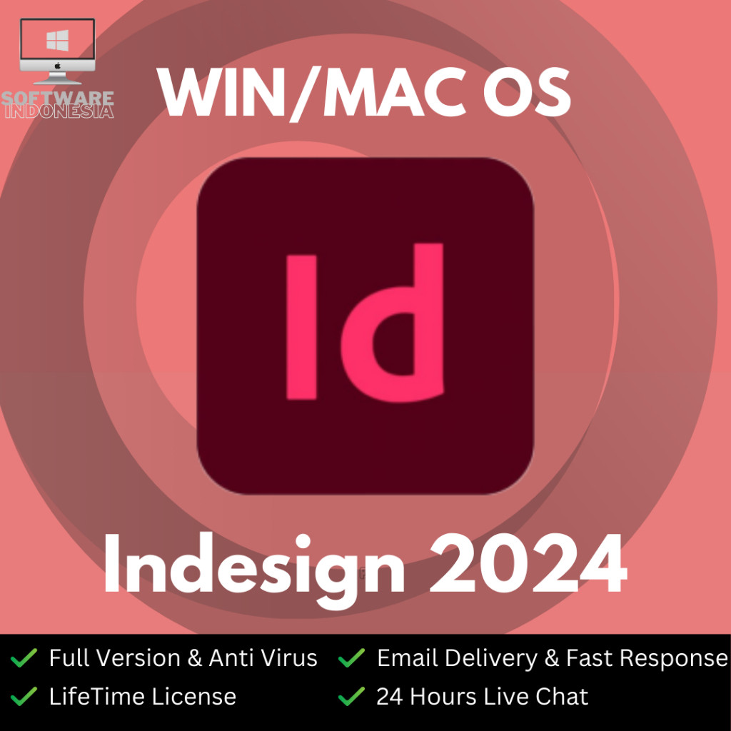 Jual (100% Works) Adobe Indesign 2024 For Windows And Mac Lifetime ...