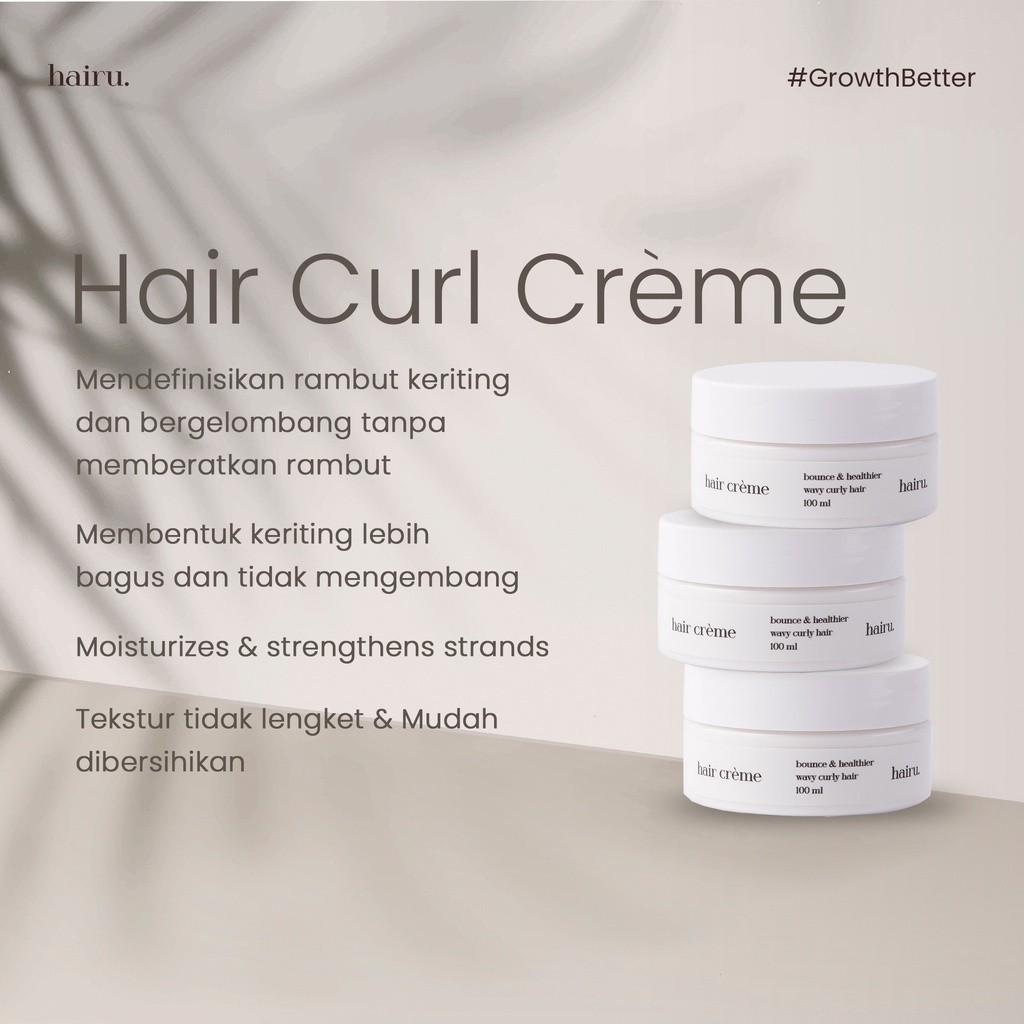 Jual HAIRU Hair Curl Creme Pria Wanita Rambut Keriting Gelombang ...