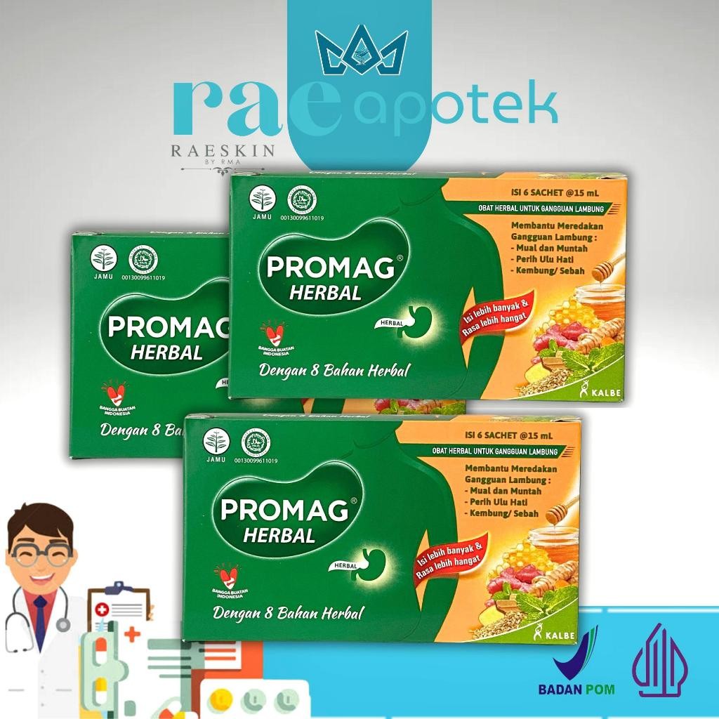 Jual Promag Obat Herbal Untuk Gangguan Lambung Box @ 6 Sachet | Shopee ...