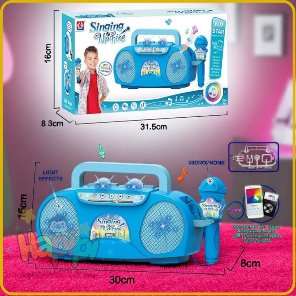 Jual Microphone Anak Mainan Karaoke Music Little Singer Mic Radio ...