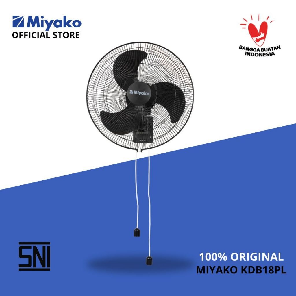 Jual Kipas Angin Miyako KDB18PL - Kipas dinding wall fan 90 wat - 18 ...