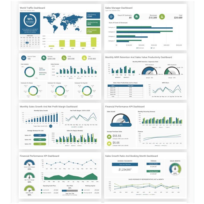 Jual NS Business KPI Dashboard PowerPoint Template | Shopee Indonesia