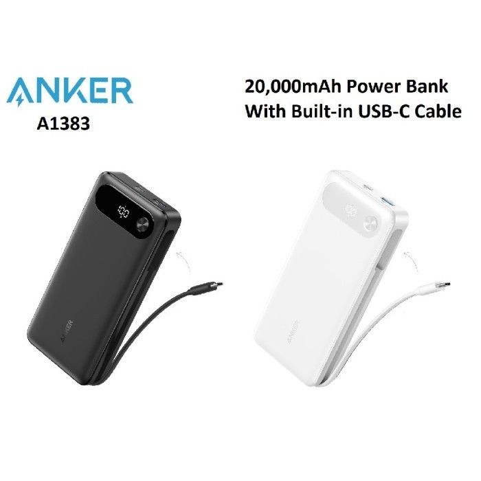 Jual ANKER A1383 - 20000mAh Power Bank 87W Total Output with Digital ...