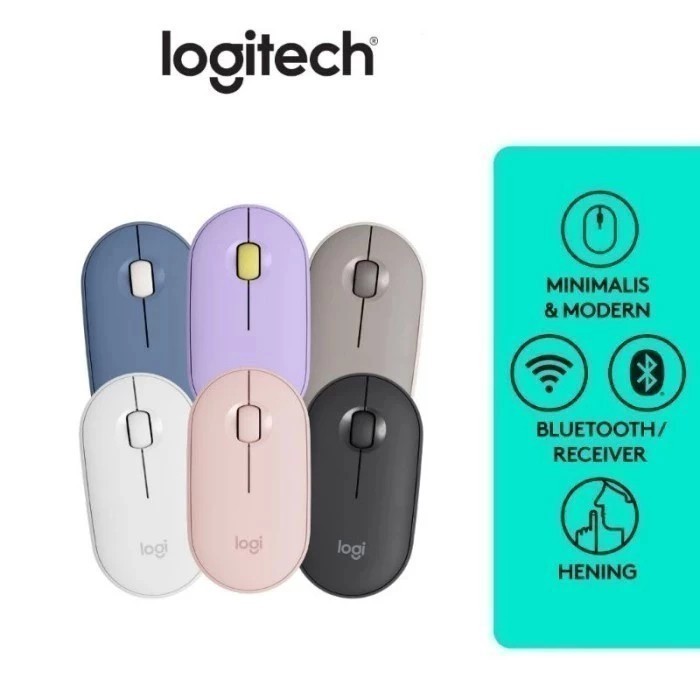 Jual Logitech Pebble M350 Mouse Wireless Bluetooth Slim Silent Original Graphite Shopee