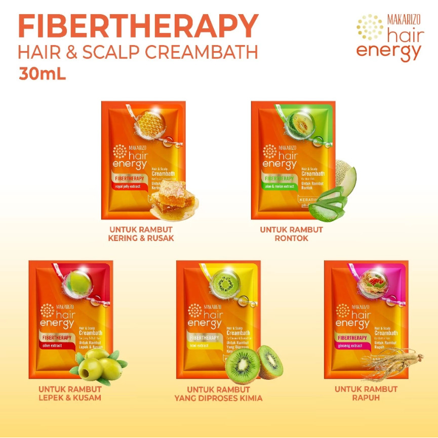 Jual Makarizo Hair Energy Fibertherapy Hair & Scalp Creambath Hair Mask ...