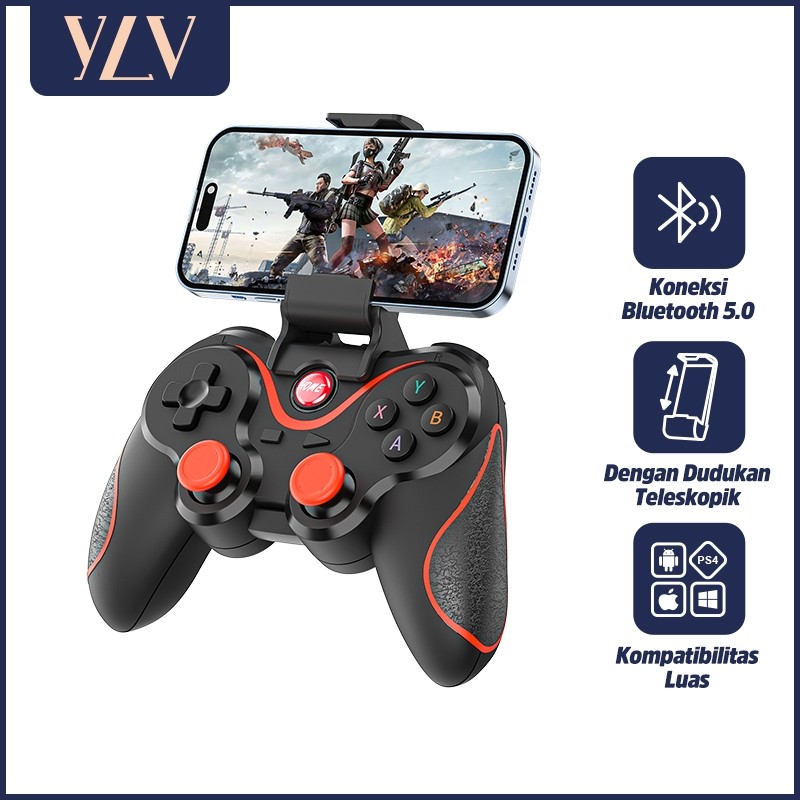 Jual YLV Controller Joystick X3 Gamepad Bluetooth X3 for IOS Windows ...