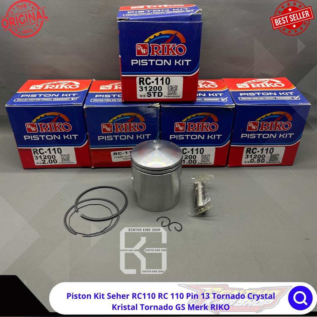 Jual Piston Kit Seher RC110 RC 110 Pin 13 Tornado Crystal Kristal ...