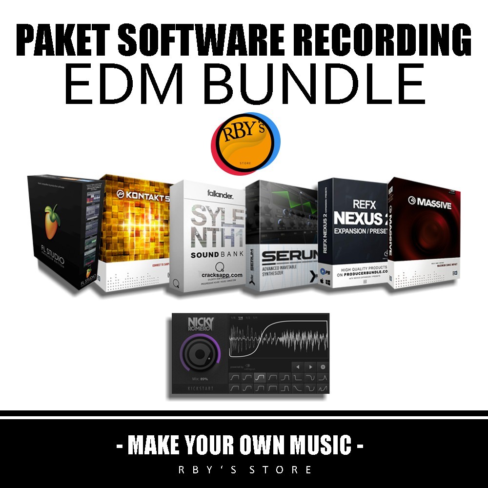 Jual PAKET SOFTWARE RECORDING EDM BUNDLE Full Version Include Video