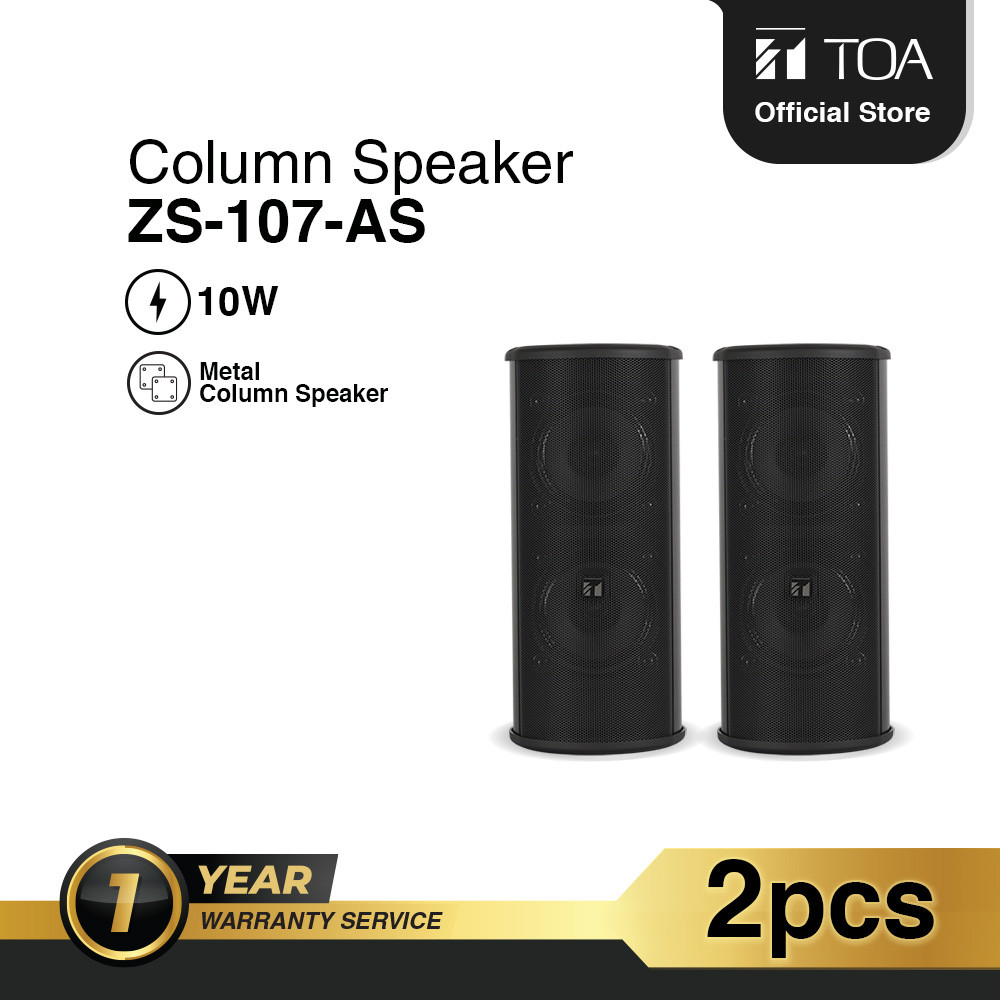 Jual TOA Bundling 2 PCS ZS-107C Metal Column Speaker 10 W | Shopee ...