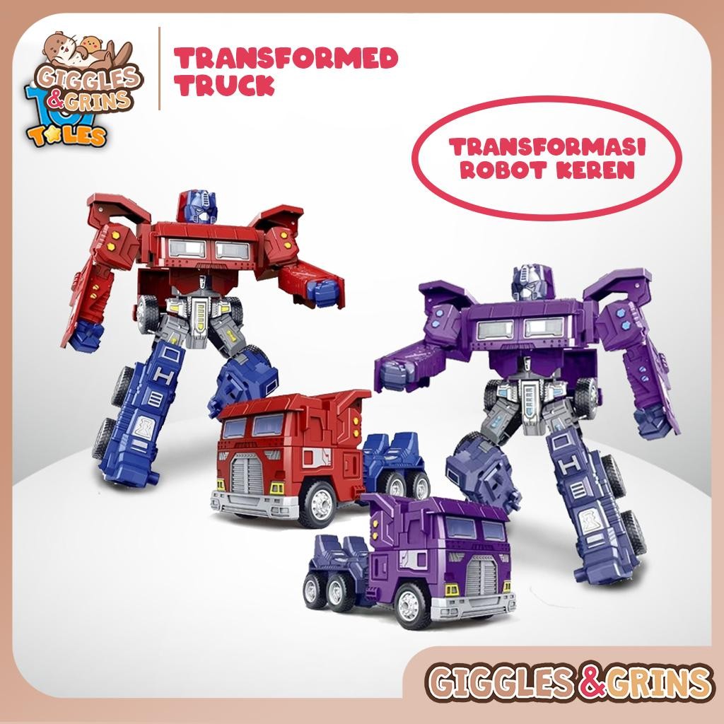 Jual Mainan Mobil Robot Transformasi Truk - Model Transformer Optimus