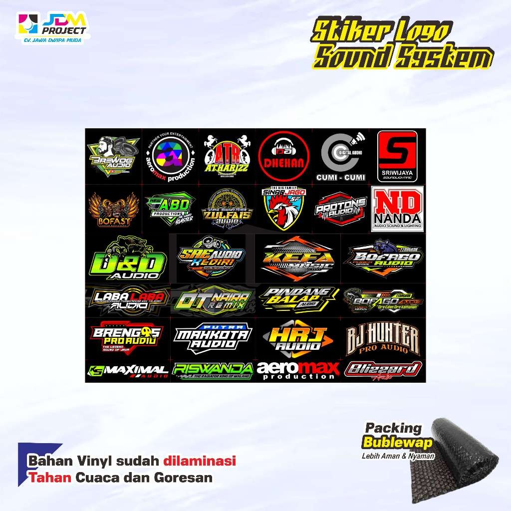 Jual Cetak Kilat - Stiker Sound System Isi 28/25/26 Brewog Brengos k5 ...