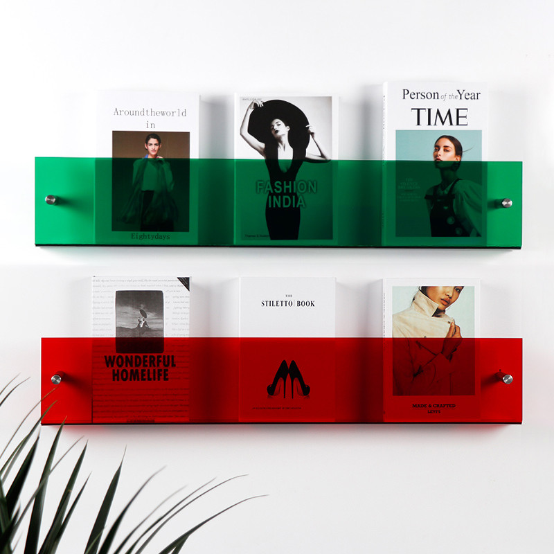 Jual Color Acrylic Magazine Holder Brochure Holder,30/40/50cm Record ...