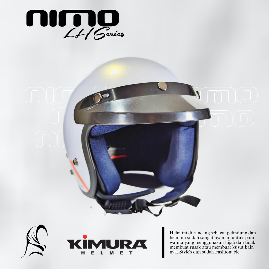 Jual Helm Retro Nimo LH Series Friendly Half Face Helem Moon Light ...