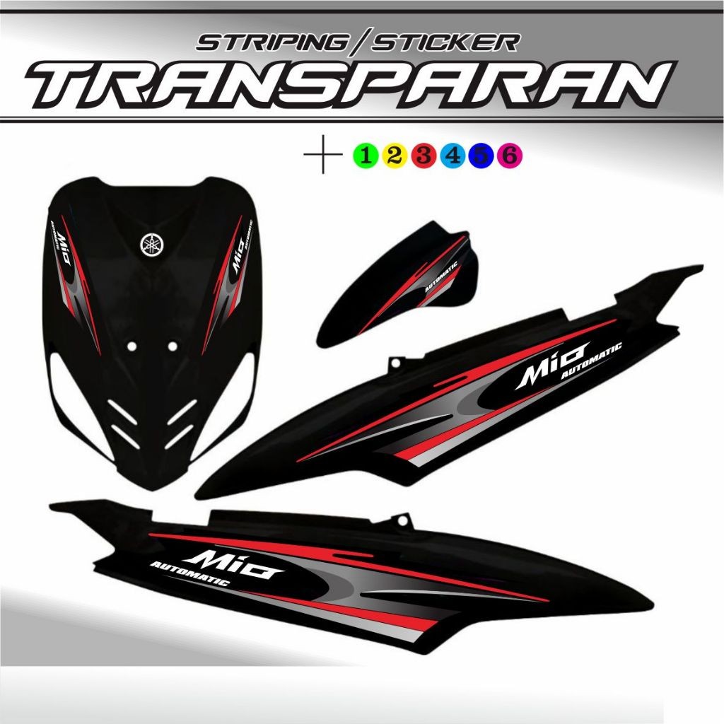 Jual STICKER MIO KARBU TRANSPARAN / STIKER STRIPING MIO OLD 110 ...