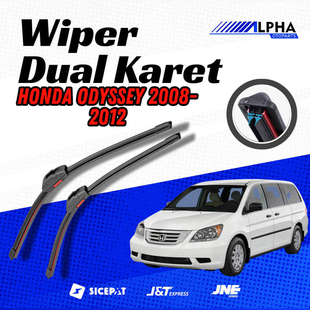 Jual 1 SET Wiper Dual Blade - Honda Odyssey 2008 - 2012 - Wiper 2 Lapis ...