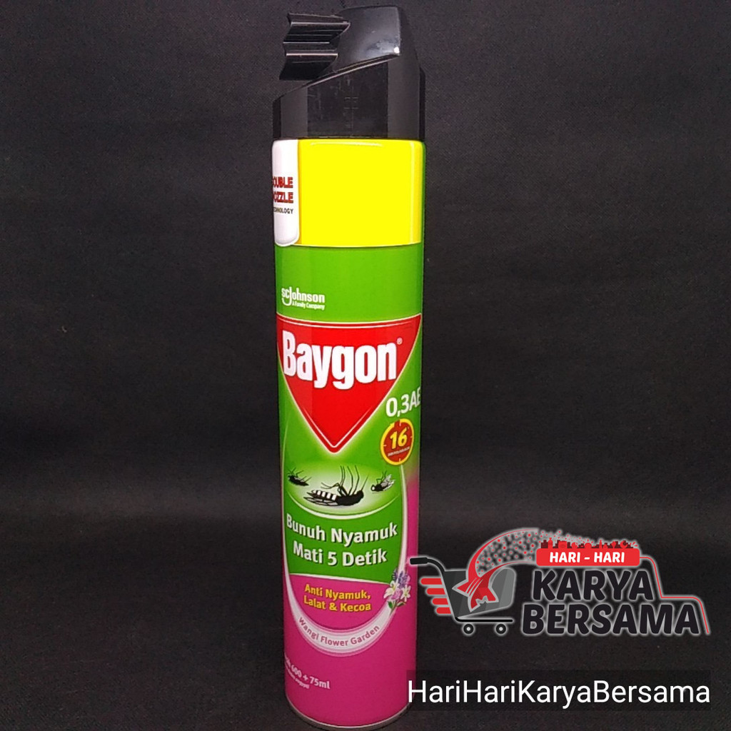 Jual INSECTISIDA PEMBASMI HAMA BAYGON AEROSOL FLOWER GARDEN 600ML ...