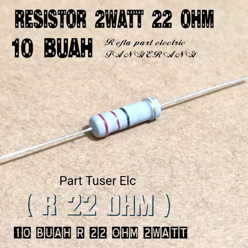 Widerstand Bauform 0411 22 Ohm Toleranz ± 5% Gegurtet 2,0 Watt