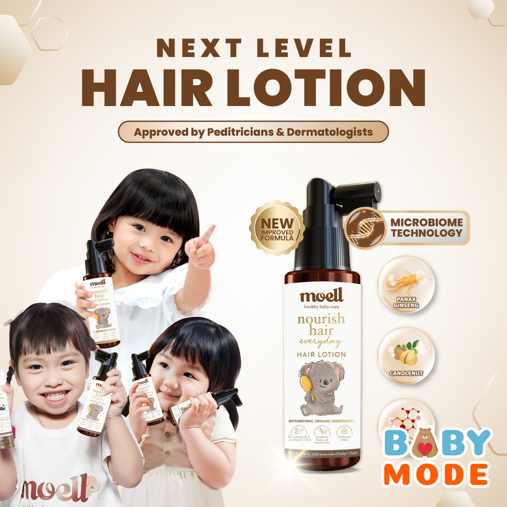 Jual MOELL Baby Hair Lotion 100ml | Minyak Penumbuh Penyubur Rambut ...