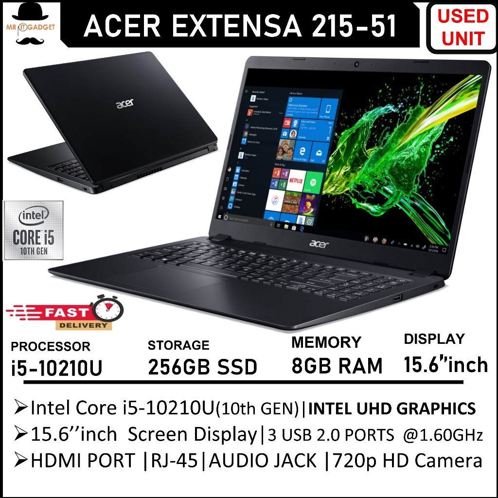 (Laptop Murah) Acer Travelmate Aspire Core i3/i5/i7 Laptop  4GB/8GB/128GB/256GB SSD Win10 Pro