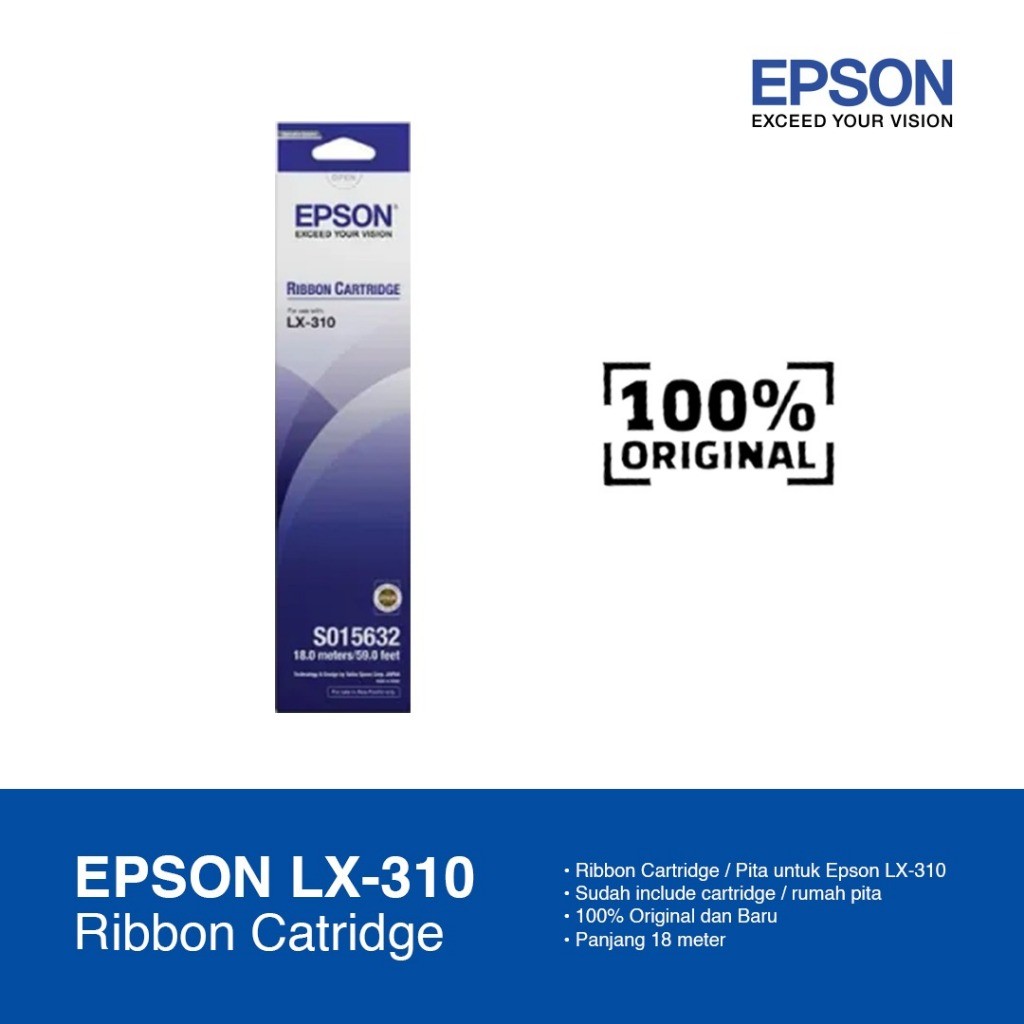 Jual Pita Ribbon Cartridge Epson LX 310 Lx310 LX310 Original | Shopee ...