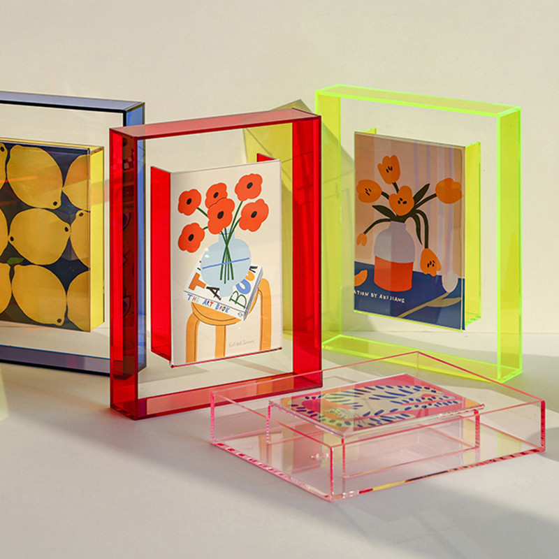 Jual Floating Picture Frame Transparent Acrylic Neon Photo Frames for ...