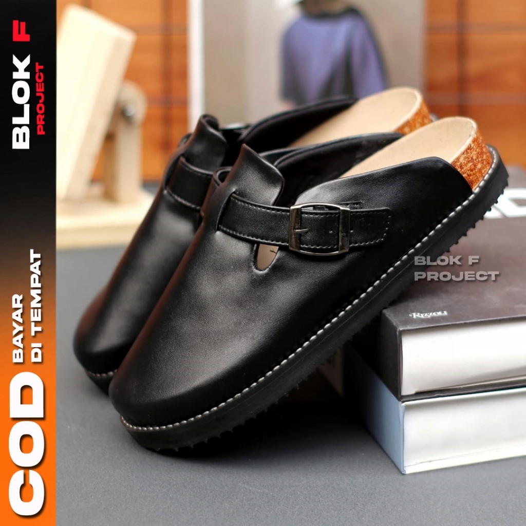 Jual B1 Maxime Sendal Pria Casual Kulit Pu Slop Selop Simple Original ...
