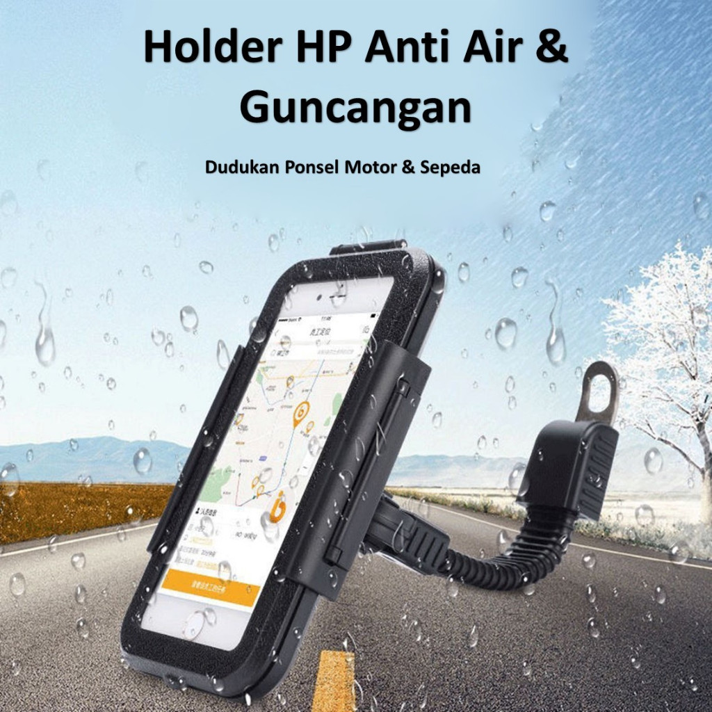 Jual MMD Phone Holder Hp Spion Motor Waterproof M3B Tempat Handphone ...