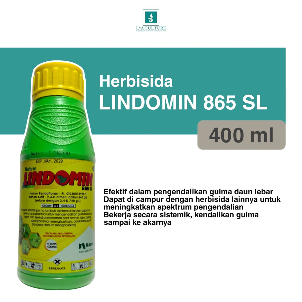 Jual Herbisida Lindomin 865 sl 400 ml Pengendali Gulma | Shopee Indonesia
