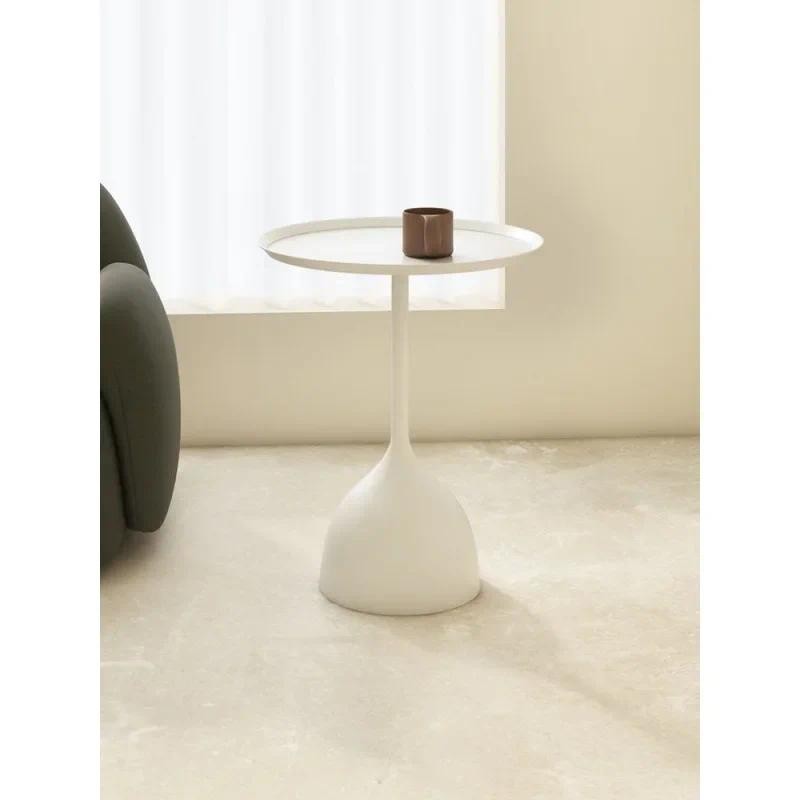 Jual Small coffee table iron art cream style solid color coffee table ...