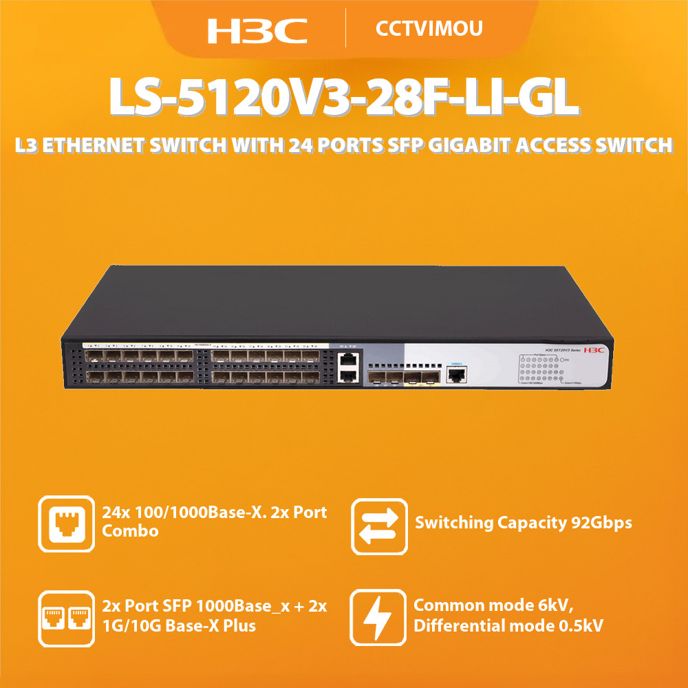 Jual H3C LS-5120V3-28F-LI-GL L3 ETHERNET SWITCH WITH 24 PORTS SFP ...