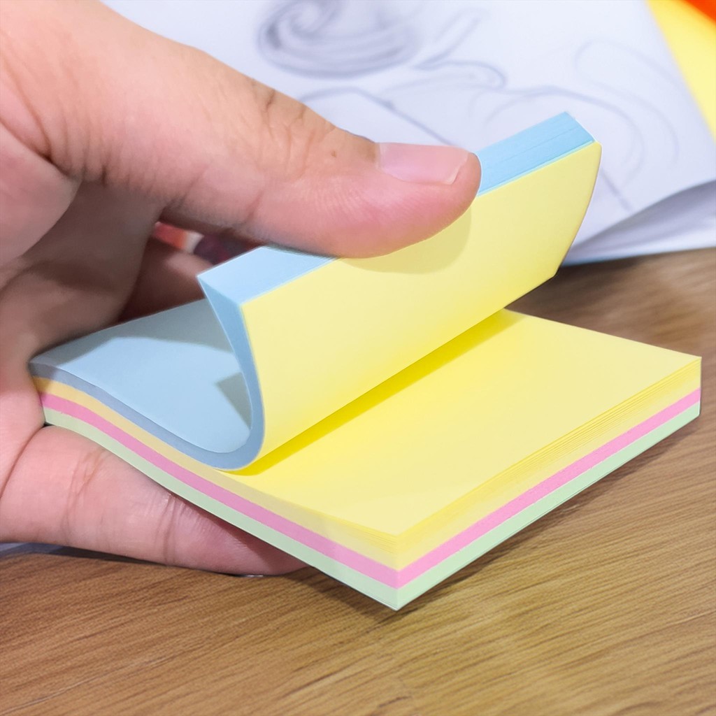 Jual NAS Sticky Notes Memo Polos 100 lembar 4 Warna / Penanda Buku ...