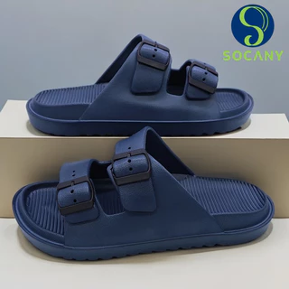Socany Sandal Selop Pria Terbaru Korea Wedges Anti Selip Bahan Karet Sandal Jelly Slide Pria