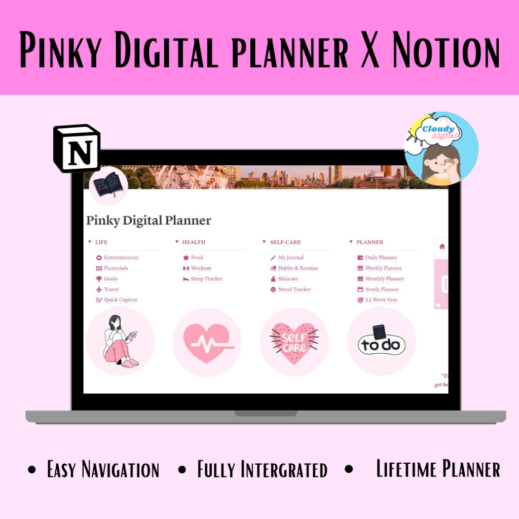 Jual Notion Lifetime all in one Planner --- Pinky Digital Planner X ...