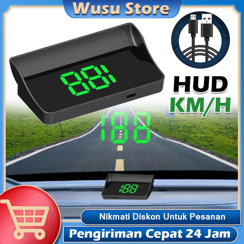 Jual HUD Head Up Display GPS Mobil KM/H Proyektor Speedometer Kecepatan ...