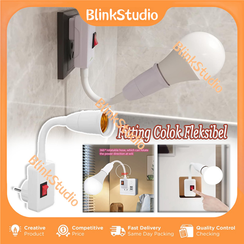 Jual Fitting Lampu Colok/Fitting Colok Fleksibel/Lampu Kamar | Shopee ...