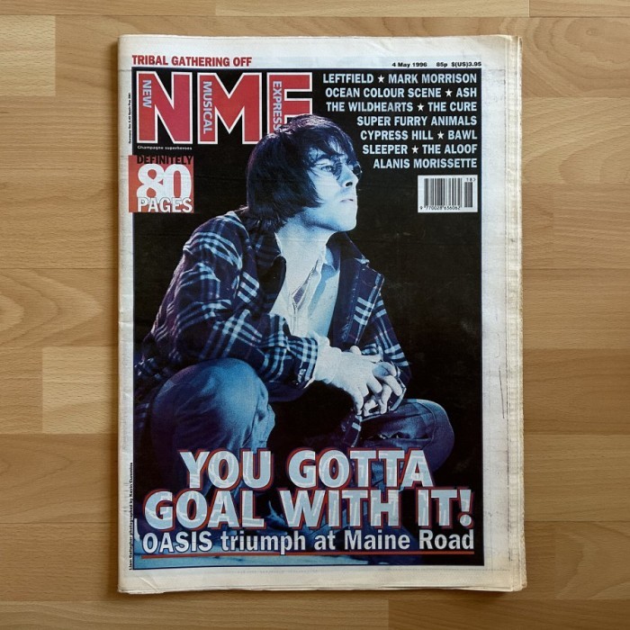Jual Oasis NME Magazine 4 May 1996 Liam Gallagher Majalah | Shopee ...
