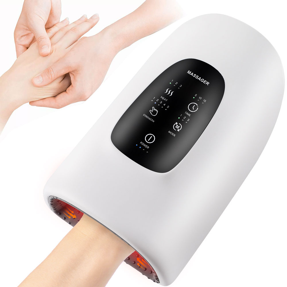 Jual Wireless Electric Hand Massager Air Compression Hot Compress Palm ...