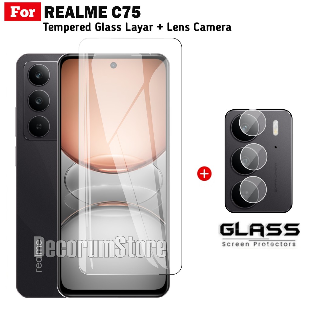 Jual Tempered Glass Realme C75 C75x C71 C73 Pelindung Layar Clear Free ...