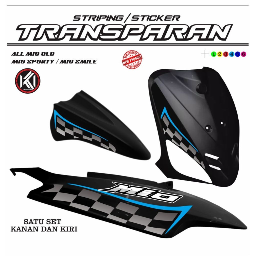 Jual TRANSFARAN UV STRIPING TRANSFARAN/TRANSPARAN VARIASI MOTOR MIO OLD ...