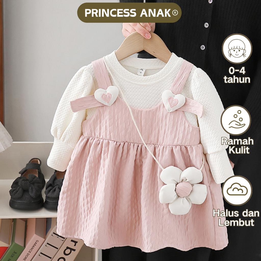 Jual [PRINCESS ANAK] 0-4 Tahun Dress Anak Perempuan Korean StyleLengan ...