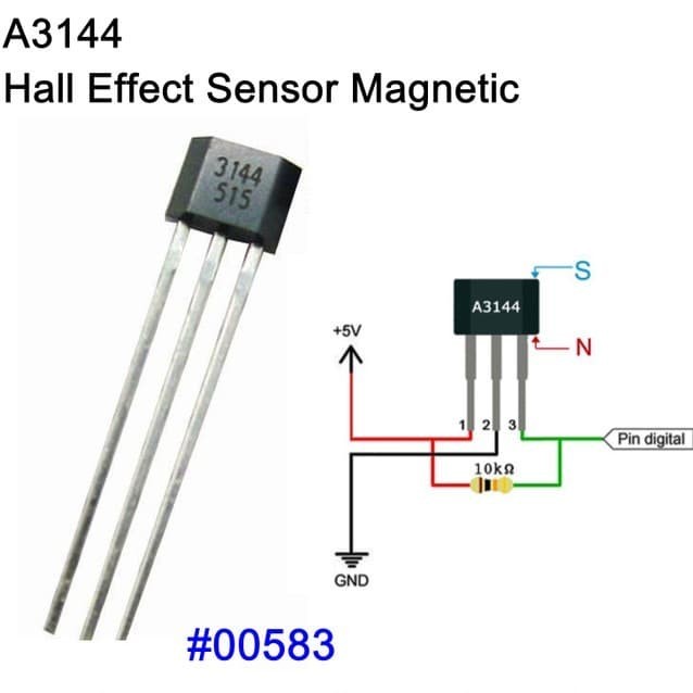 Jual AMD99 A3144 OH3144 Y3144 3144 Hall Effect Sensor Magnetic Detector ...