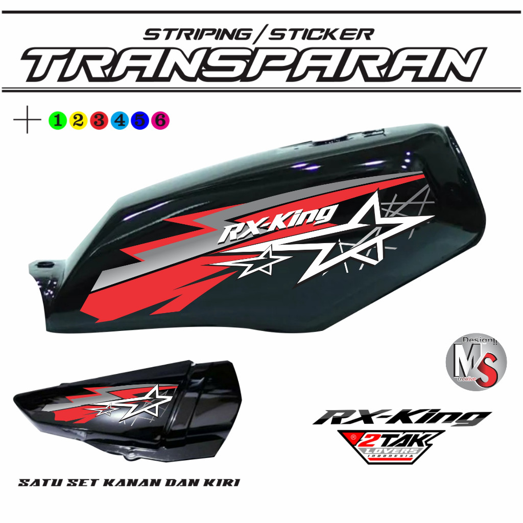 Jual Stiker uv Transparan RK KING Sticker Bintang New Product BAHAN ...