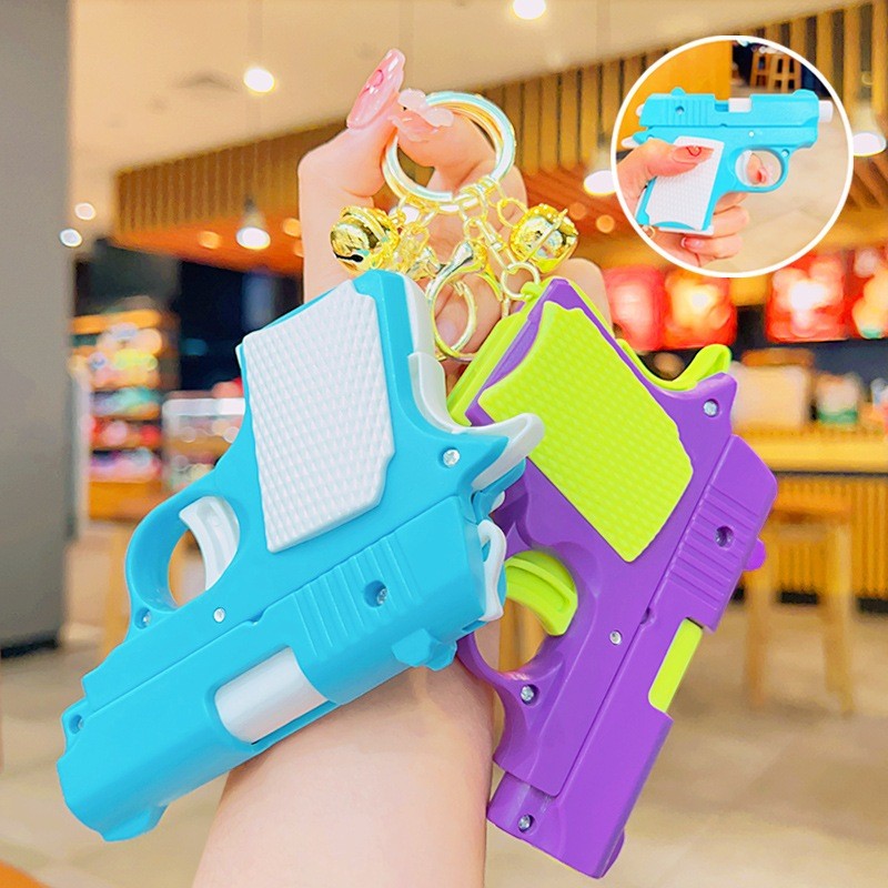 Jual Gantungan Kunci Pistol Bisa Dimainkan Keychain Gun Fidget Toys Gun ...