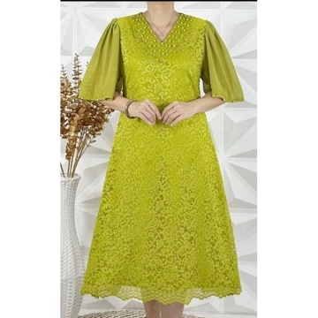Siren Dress Semi Prancis Kombinasi Mute