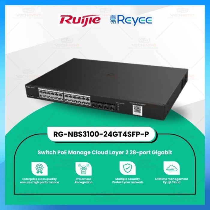 Jual Ruijie Reyee RG-NBS3100-24GT4SFP-P | 24-Port Gigabit POE 370W 4 ...