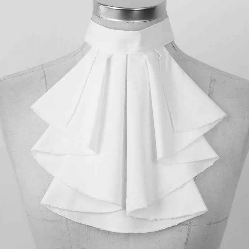 Jual Vintage Victorian Jabot Tie Chiffo Medieval Noble Fake Collar ...