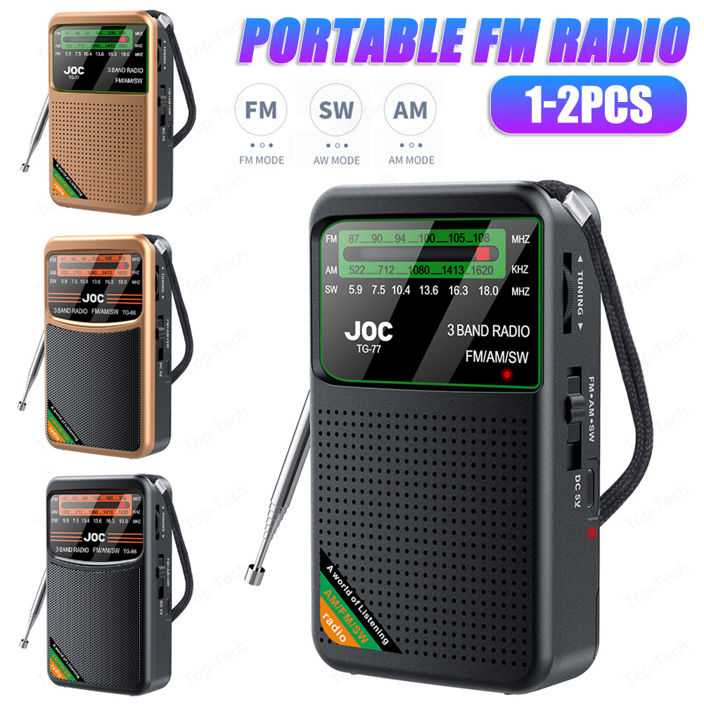 Jual Portable Radio AM/FM/SW Pocket Radio Type-C Rechargeable Battery ...