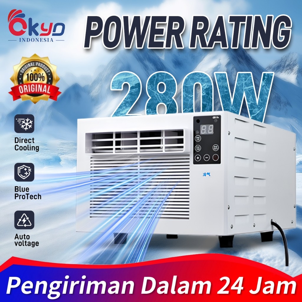 Jual Air Conditioner /AC 1/2 PK 1PK HEMAT TANPA PIPA/ PAKAI FREON R32
