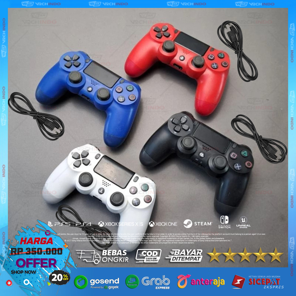 Jual Stik Wireless Gamepad PS4 / DS4 Original Premium - Stick PS4 Warna ...